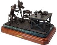Ray Harryhausen Original Bronze Sculpture -- One of 12 in His Limited Edition Self-Portrait Entitled Giving Life to Fantasy
